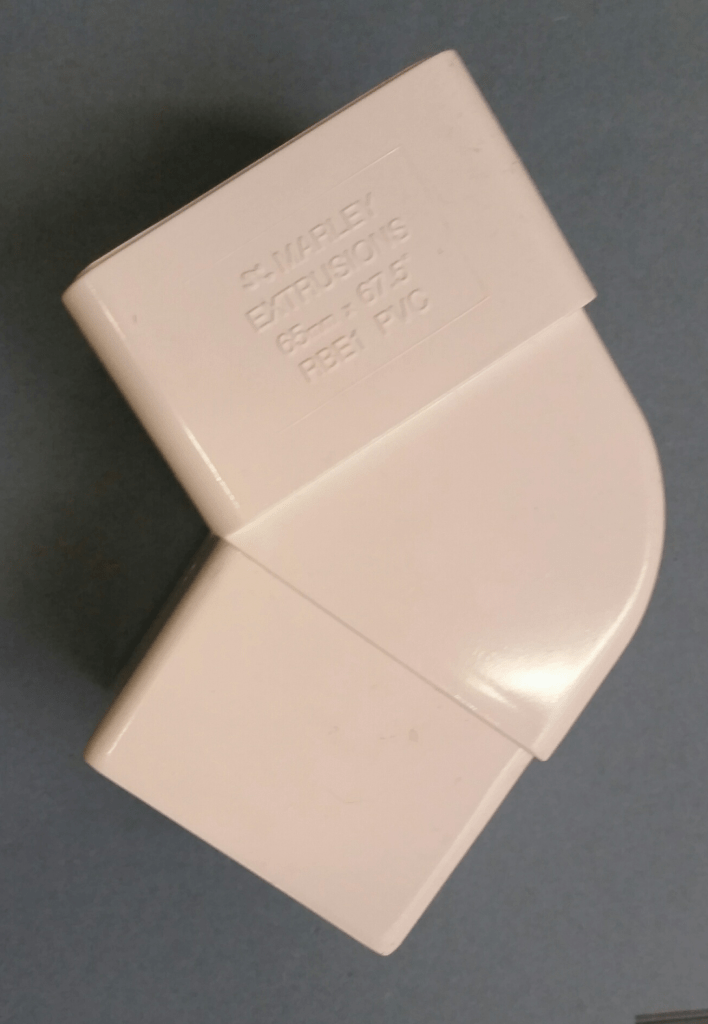 RWO001 Marley gutter elbow / bend 67 degree RBE1 for 65mm Square Downpipe